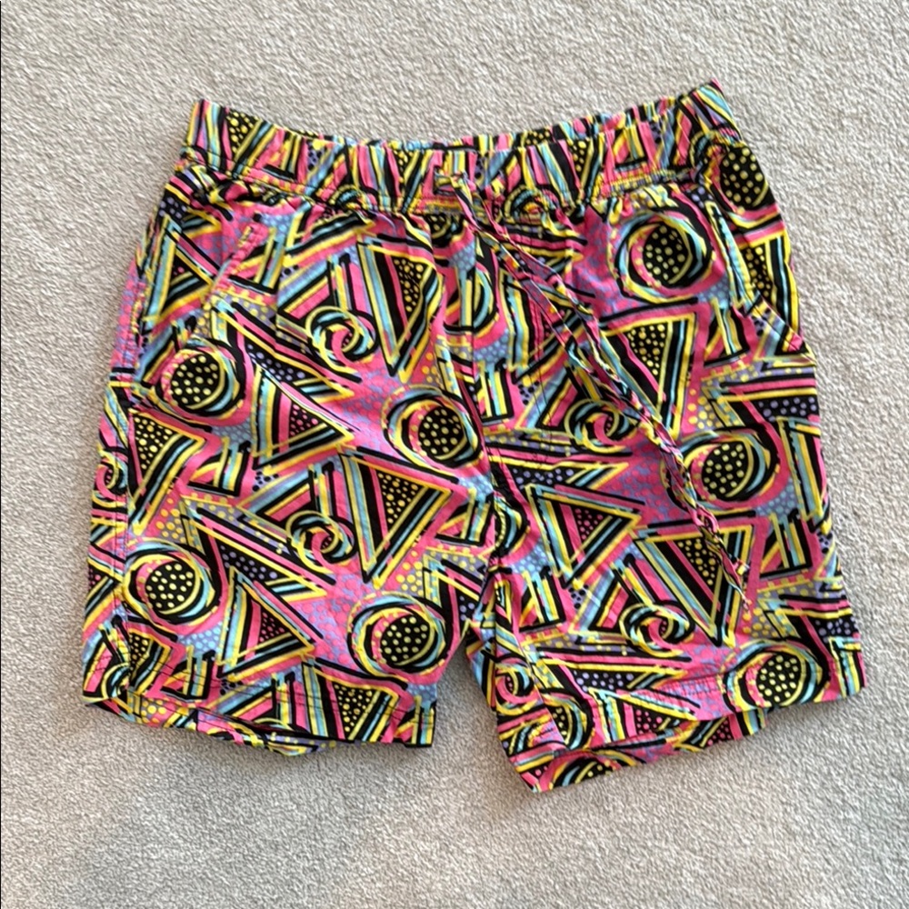 Vibrant Geometric Men's Hybrid Shorts